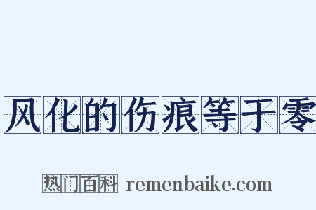 风化的伤痕等于零是什么意思的图片